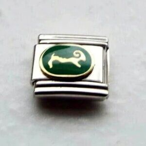 Aries zodiac sign enamel 9mm stainless steel italian charm bracelet link new